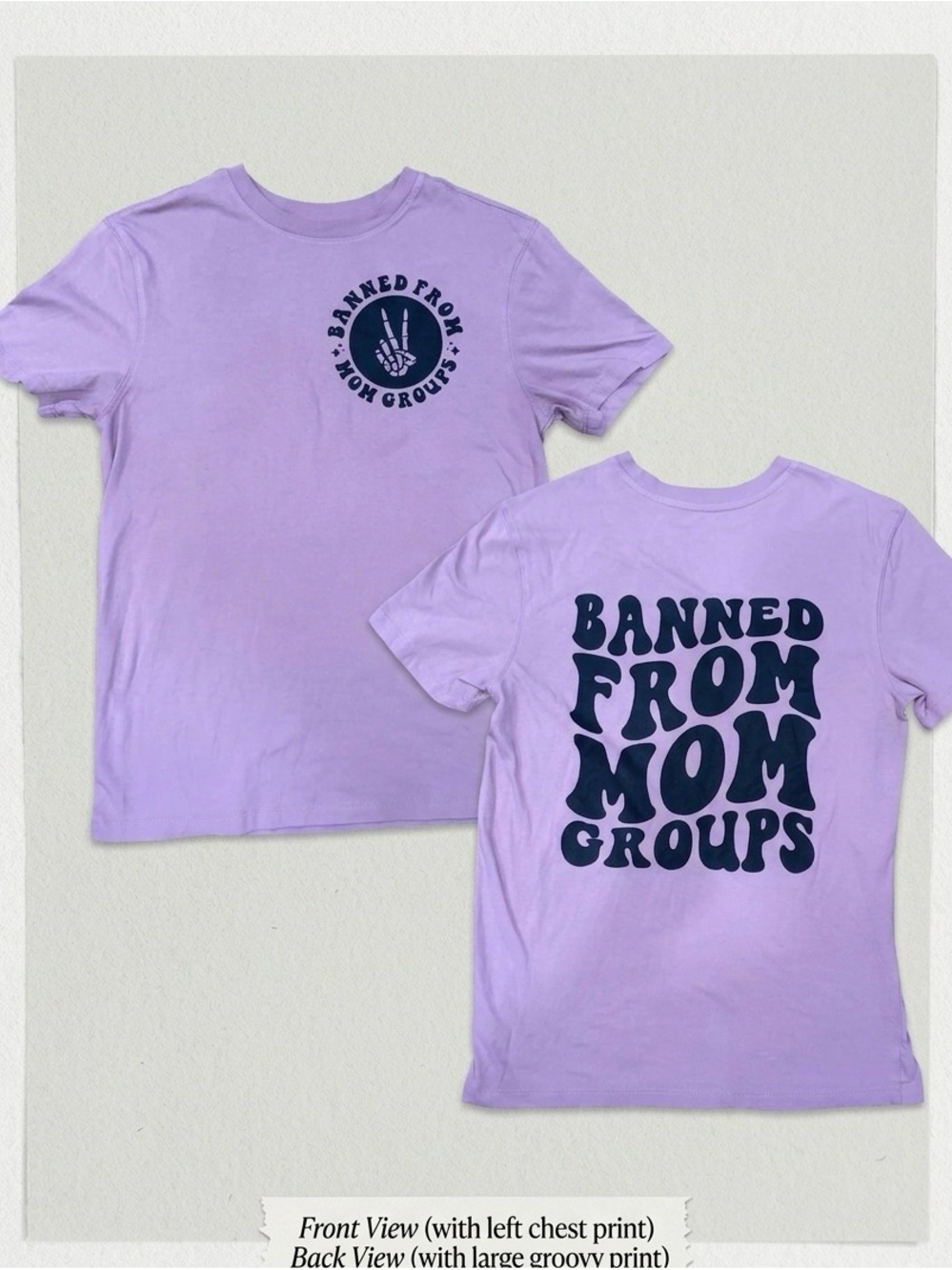 Goodfellow & Co Lavender Short Sleeve Tee with Navy Graphic